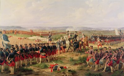 Battle of Fontenoy, 11 May 1745: the French and Allies confronting each other by Felix Philippoteaux